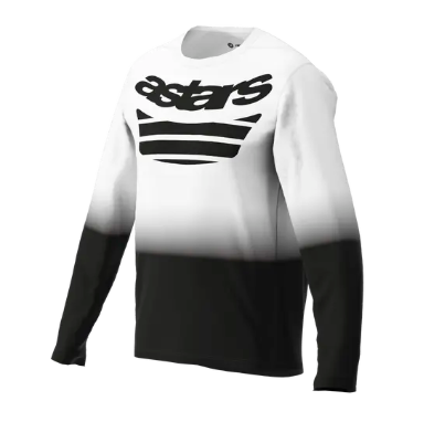 Вело джърси ALPINESTARS LS A-DURA ASTARS 2.0 WHITE/BLACK