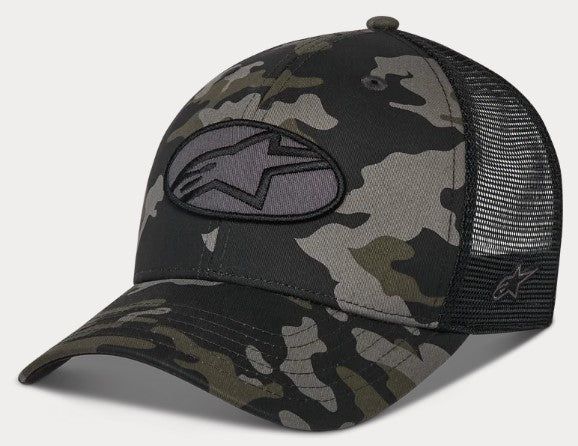 Шапка ALPINESTARS CRV BILL TRUCK OBLIQUE CAMO/BK
