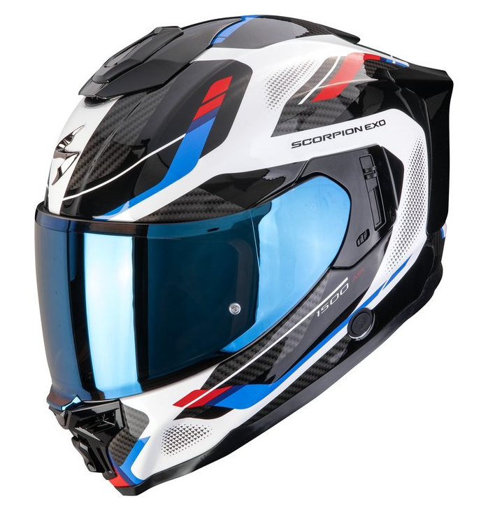 Каска SCORPION EXO-1500 AIR SLEEK White-Red-Blue