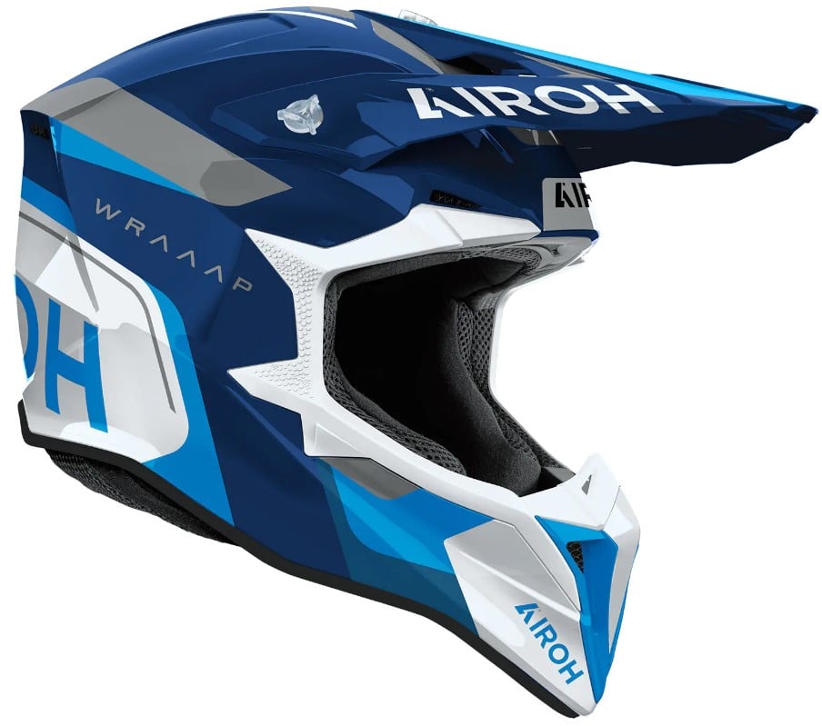 Мотокрос каска AIROH WRAAAP VISION Conquer Blue Gloss