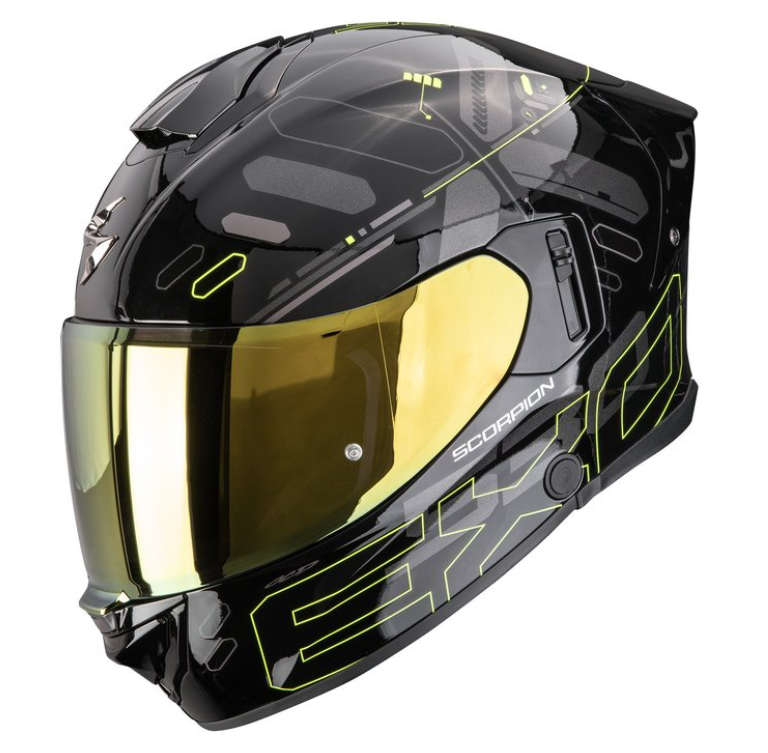 Каска SCORPION EXO-530 AIR FOND Black-Neon Yellow