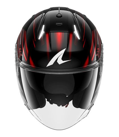 Каска за скутер SHARK SKWAL i3 JET LIGHT-BLUR BLACK/RED
