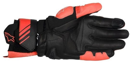 Кожени ръкавици ALPINESTARS GP+ R V3 LTHR RED Fluo