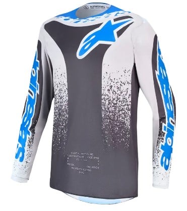 Детско мотокрос джърси Alpinestars FLUID DRAG GRY/LIL/BL