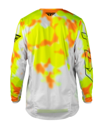 Мотокрос блуза FLY RACING Kinetic Blur- White/Hi-Vis/Orange