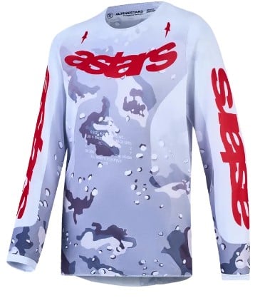 Детско мотокрос джърси Alpinestars FLUID LONE CAM/WHT/RD