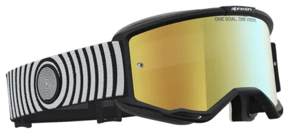 Мотокрос очила ALPINESTARS VISION 5 HONE BLK WHITE MIR MIRROR-GOLD