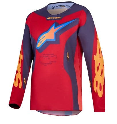 Детско мотокрос джърси Alpinestars FLUID HUNT RED/CORAl