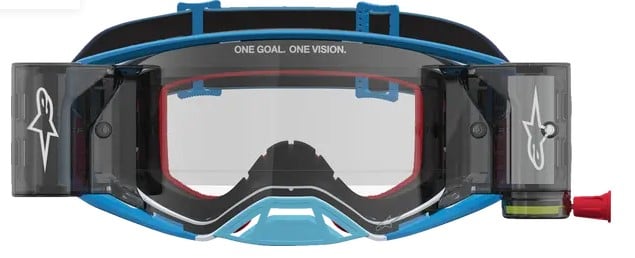 Мотокрос очила ALPINESTARS SUPERTECH FIRMA ROLL OFF BLU/SIL/CLR