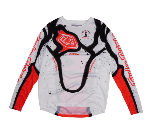 Детско мотокрос джърси TROY LEE DESIGNS GP Pro Membrane Youth Jersey - White/Infra Red