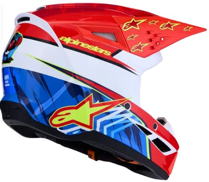 Мотокрос каска ALPINESTARS SM3 FALCON RED/WHT/BLU