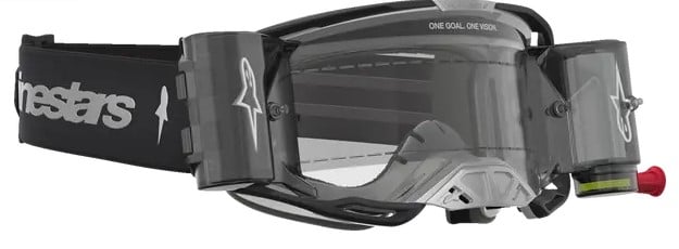 Мотокрос очила ALPINESTARS VISION 8 AMBER ROLL-OFF BK/SLVR