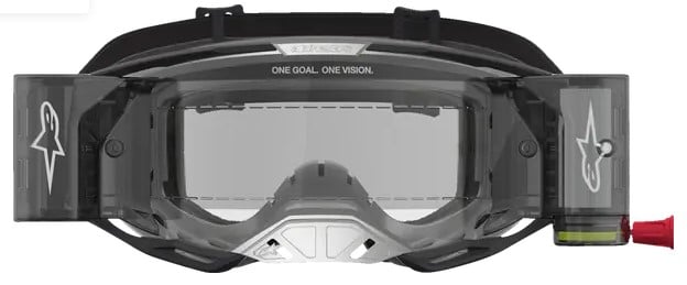 Мотокрос очила ALPINESTARS VISION 8 AMBER ROLL-OFF BK/SLVR