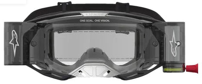 Мотокрос очила ALPINESTARS VISION 8 AMBER ROLL-OFF BK/SLVR