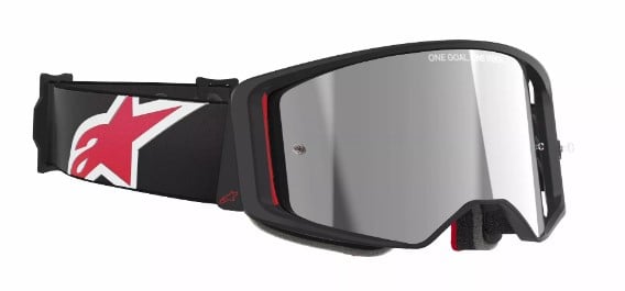 Мотокрос очила ALPINESTARS SUPERTECH CORP BLACK/RED MIRROR-SILVER