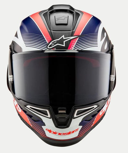 Каска ALPINESTARS Supertech R10 Team Black/Carb/Blå/White
