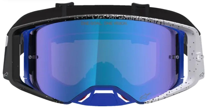 Мотокрос очила ALPINESTARS SUPERTECH HITEN BLK BLITHE BLU MIRROR-BLUE