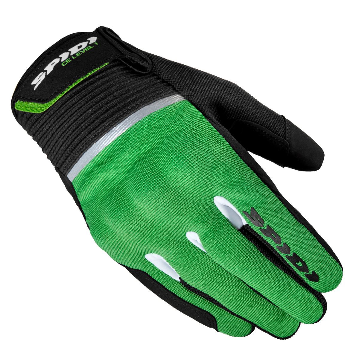 Текстилни мото ръкавици SPIDI FLASH CE BLACK/KAWA GREEN