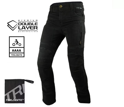 Мото дънки TRILOBITE PARADO DOUBLELAYER AAA(A) SLIM FIT MEN BLACK LEVEL 2
