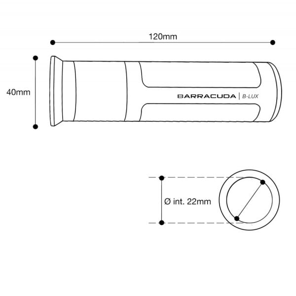 Мото ръкохватки BARRACUDA B-LUX RACING GRIPS RED