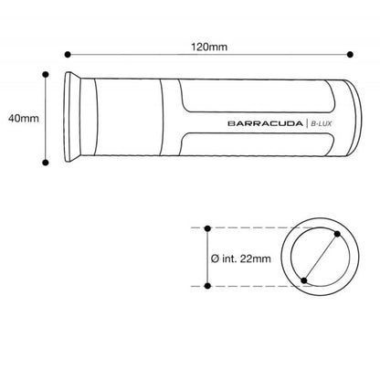 Мото ръкохватки BARRACUDA B-LUX RACING GRIPS RED