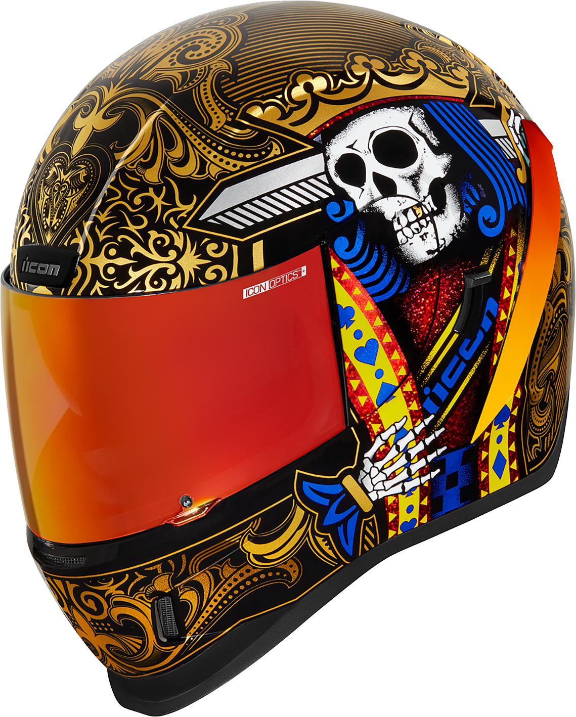 Каска ICON  AIRFORM SUICIDE KING GOLD