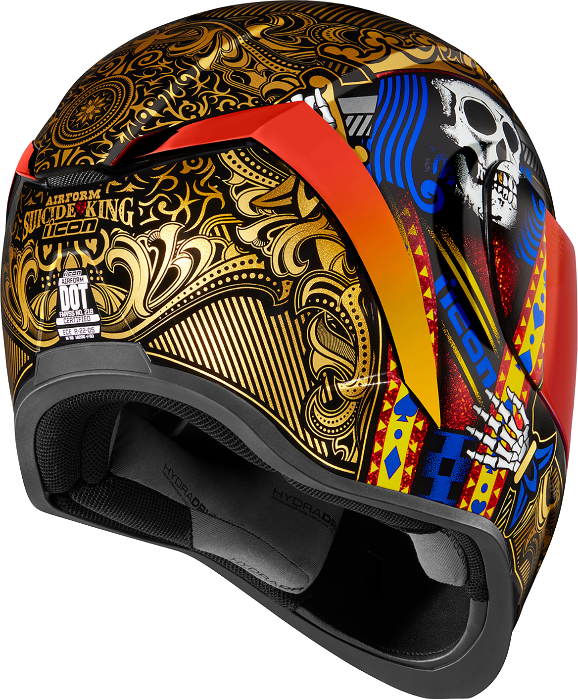 Каска ICON  AIRFORM SUICIDE KING GOLD