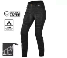 Дамски мото дънки TRILOBITE PARADO DOUBLELAYER SLIM FIT BLACK LEVEL 2