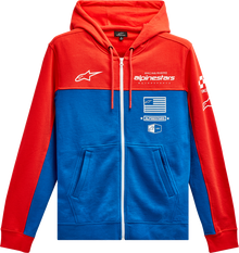 Мото суитшърт ALPINESTARS HOODIE H-BLOCK RED/BLU