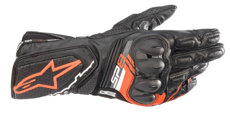 КОЖЕНИ РЪКАВИЦИ ALPINESTARS SP-8 V3 BLACK/FLUO/RED