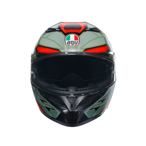КАСКА  AGV K3 - DECEPT MATT BLACK/GREEN/RED