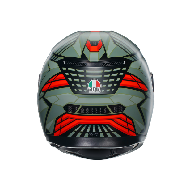 КАСКА  AGV K3 - DECEPT MATT BLACK/GREEN/RED