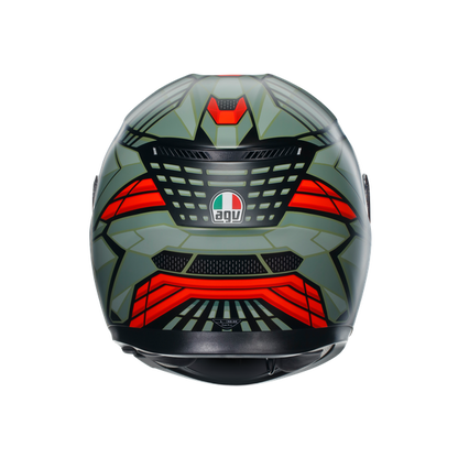 КАСКА  AGV K3 - DECEPT MATT BLACK/GREEN/RED