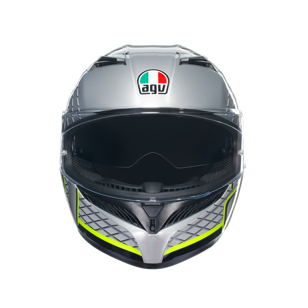 КАСКА  AGV K3 - FORTIFY GREY/BLACK/YELLOW FLUO