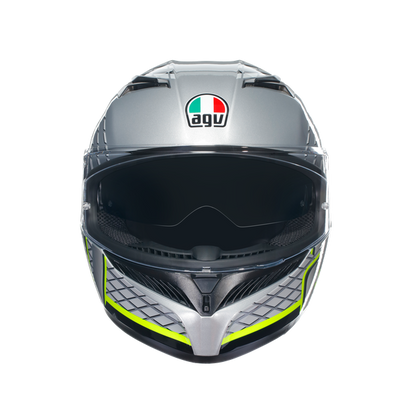 КАСКА  AGV K3 - FORTIFY GREY/BLACK/YELLOW FLUO