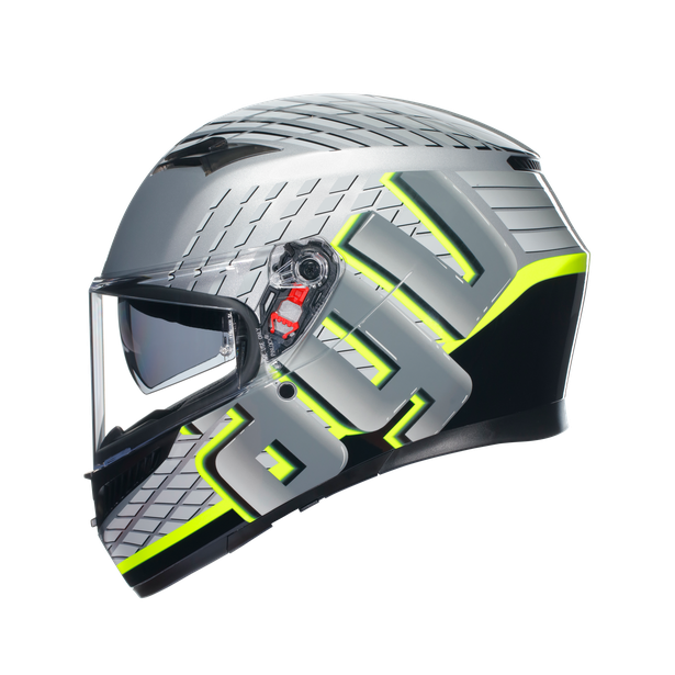 КАСКА  AGV K3 - FORTIFY GREY/BLACK/YELLOW FLUO
