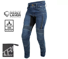 Дамски мото дънки TRILOBITE PARADO DOUBLELAYER SLIM FIT BLUE LEVEL 2