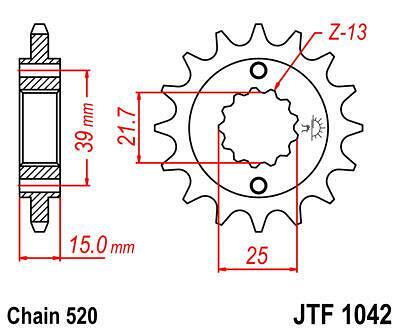 ПРЕД.ЗЪБ. КОЛЕЛО JTF1042.14