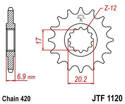 ПРЕД.ЗЪБ. КОЛЕЛО JTF1120.12