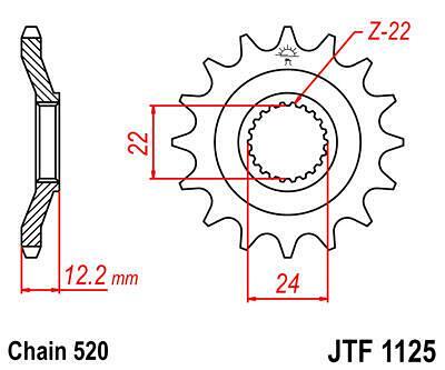 ПРЕД.ЗЪБ. КОЛЕЛО JTF1125.17