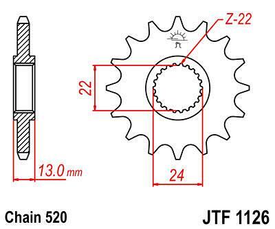 ПРЕД.ЗЪБ. КОЛЕЛО JTF1126.16