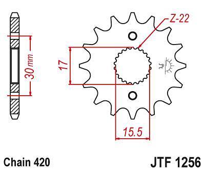 ПРЕД.ЗЪБ. КОЛЕЛО JTF1256.15