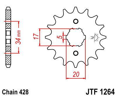ПРЕД.ЗЪБ. КОЛЕЛО JTF1264.17