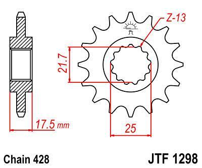 ПРЕД.ЗЪБ. КОЛЕЛО JTF1298.17