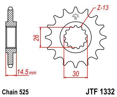 ПРЕД.ЗЪБ. КОЛЕЛО JTF1332.16