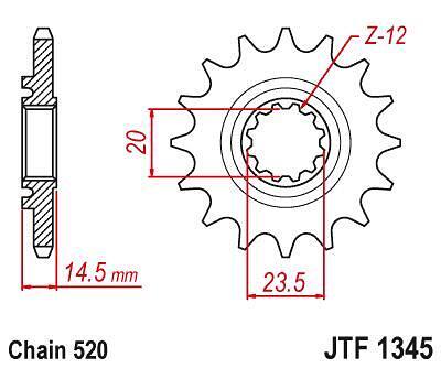ПРЕД.ЗЪБ. КОЛЕЛО JTF1345.13 RB