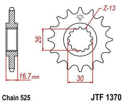 ПРЕД.ЗЪБ. КОЛЕЛО JTF1370.14