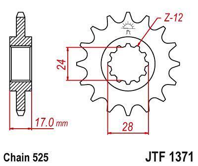 ПРЕД.ЗЪБ. КОЛЕЛО JTF1371.15 RB