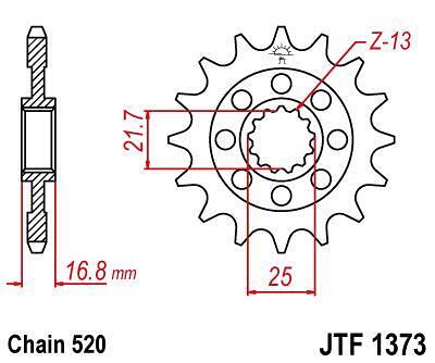 ПРЕД.ЗЪБ. КОЛЕЛО JTF1373.16