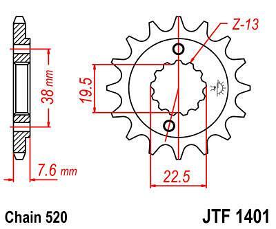 ПРЕД.ЗЪБ. КОЛЕЛО JTF1401.14